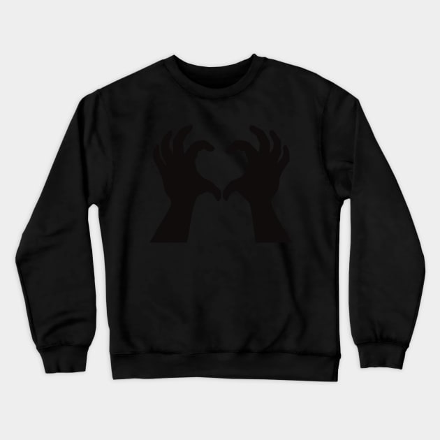 Cute sticker with Hands making the sign of love, a heart Crewneck Sweatshirt by marina63